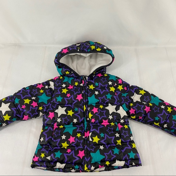 healthtex Other - Helathtex Hooded Puffer Jacket Multi Color Stars